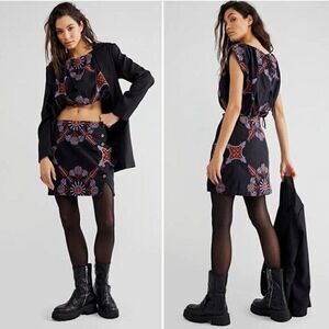 Free People Sardinia Sun Mini Dress - Purple